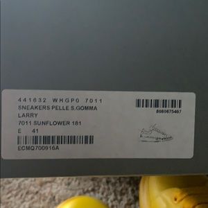 Larry sneaker rare yellow Alexander McQueen size 8